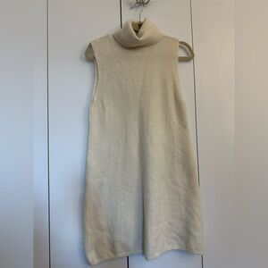ZARA cream turtle neck sweater dress size M